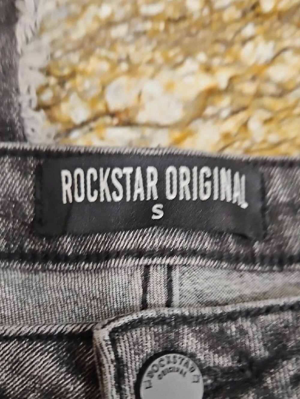 Rockstar Original Men's Distressed Grey Jeans. Size S (28/34)